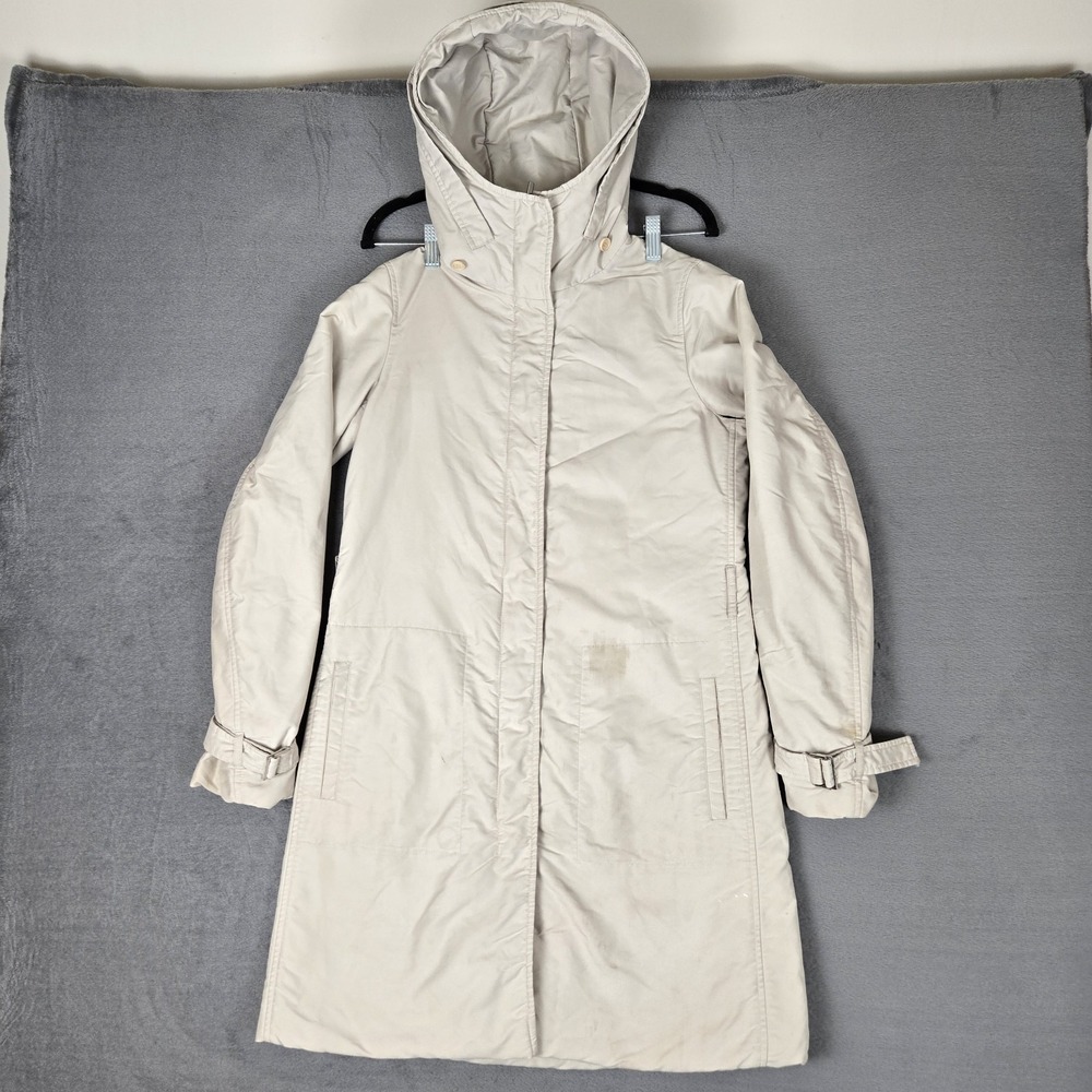 'S MAX MARA Jacket Womens 6‎ Coat Overcoat Long Ivory Insulated *READ